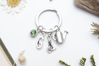 Personalised Gardening Keyring Garden Lover Present, 3 of 9