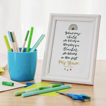 Behind Every Child Print Personalised Teacher Gift, 2 of 5