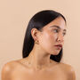 Anti Tarnish Chunky Crystal Hoop Earrings In Gold Colour, thumbnail 4 of 6