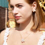 Gold Plated Pearl Cluster Pendant Necklace, thumbnail 1 of 10