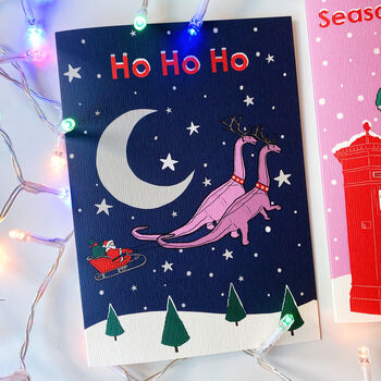 Retro Dinosaur Christmas Cards, 4 of 4