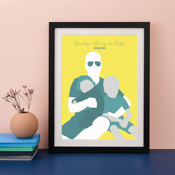 Daddy And Me Modern Silhouette Print, 8 of 10