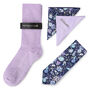 Mens Luxury Purple Floral Tie Gift Box Set, thumbnail 3 of 4