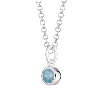 Blue Topaz Necklace, December Birthstone, 8 of 8
