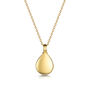 Teardrop Urn Ashes Necklace – 18 K Gold Plate, thumbnail 1 of 6