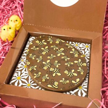 Personalised Vegetarian Bee's And Daisies Easter Egg, 2 of 3