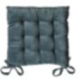 Blue Cotton Velvet Seat Pad, thumbnail 1 of 2