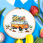 Flower Campervan Cross Stitch Kit, thumbnail 6 of 9