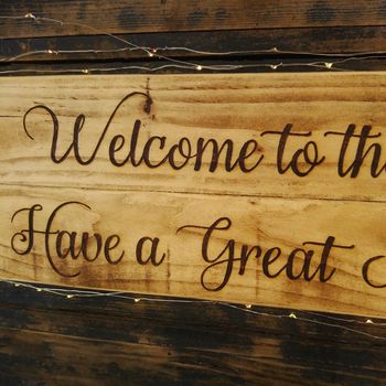 Wooden Vintage Hand Engraved Wall Mounted Signs, 6 of 10