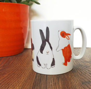 Bunny Rabbit White Ceramic Mug, 2 of 4