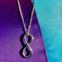 Infinity Symbol Necklace In Sterling Silver, thumbnail 1 of 4