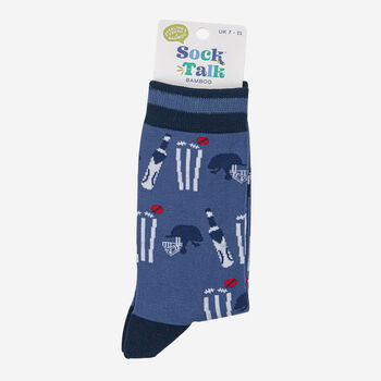 Cricket Bamboo Socks Men's Blue, 2 of 4