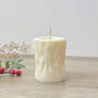 White Christmas Stag Pillar Candle Christmas Reindeer, thumbnail 10 of 10