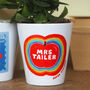 Personalised Apple And Rainbow Plant Pot: Teacher Gift, thumbnail 1 of 4