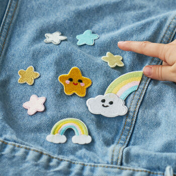 Set Of Eight Rainbow And Stars Iron On Patches, 3 of 3