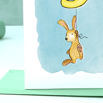 Rabbit Fifth Birthday Card, 2 of 7