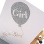 It's A Girl New Baby Balloon Card, thumbnail 3 of 5