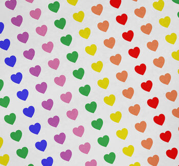 Rainbow Love Heart Wrapping Paper Valentine Lgbt, 2 of 3