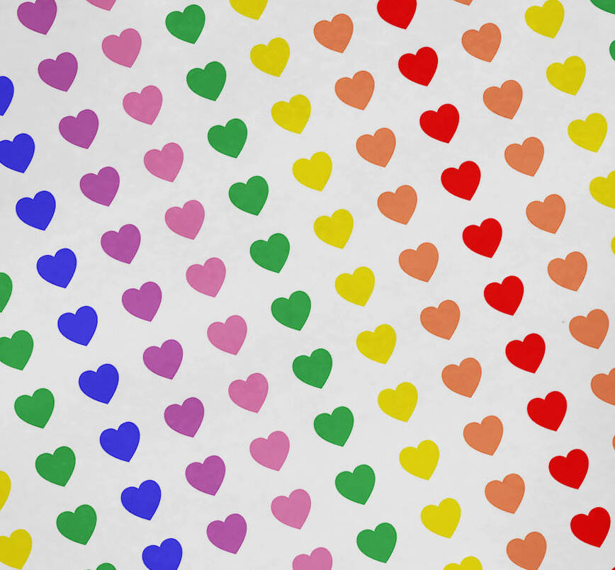 Premium Vector  Seamless pattern with cute colorful hearts valentine's day  print design for fabric wrapping paper
