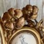 Double Aperture Gold Floral Oval Photo Frame, thumbnail 3 of 7