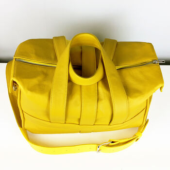 Handcrafted Yellow Overnight Bag, 5 of 8