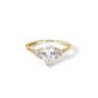 9ct Solid Gold Pear Cubic Zirconia Ring, thumbnail 2 of 4