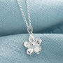 Children's Sterling Silver Flower Necklace, thumbnail 2 of 4