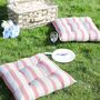 Cranberry Red Stripe Tie On Garden Seat Pads, thumbnail 6 of 8