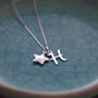 Sterling Silver Initial Star Necklace, thumbnail 7 of 10