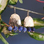 'Titans Astrape' Sodalite And Ethical Brass Earrings, thumbnail 2 of 4
