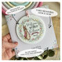 New Baby Rabbit Floral Card Pink, thumbnail 3 of 3