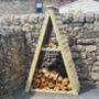 Triangle Log Store 6ft Natural Wood Pressure Treated, thumbnail 1 of 2