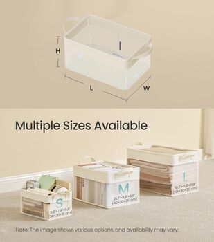 Three Piece Storage Bins Fabric Basket Set, 2 of 7