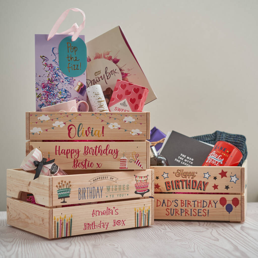 Personalised Birthday Treat Crate, 1 of 4