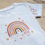 Personalised Modern Rainbow Kids T Shirt, thumbnail 2 of 5