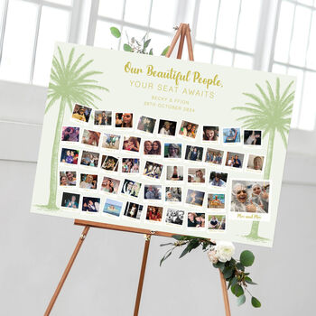 Tropical Photo Collage 'Find Your Face' Table Plan, 4 of 4