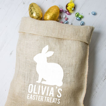 Personalised Easter Hessian Sack Bunnys, 3 of 4