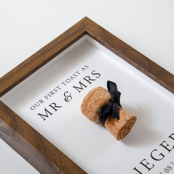 Personalised Our First Toast Cork Saver Frame, 6 of 12