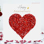Butterfly Anniversary Red Butterfly Heart Card, Not 3D, thumbnail 1 of 12