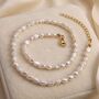 Gold Plated Natural Freshwater Pearl Choker Necklace, thumbnail 1 of 5