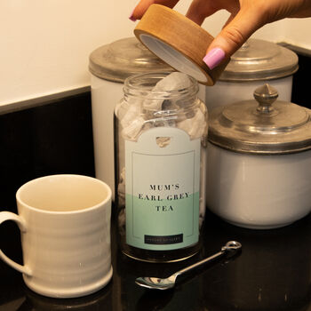 Personalised Traditional Tea Glass Storage Jar, 2 of 9