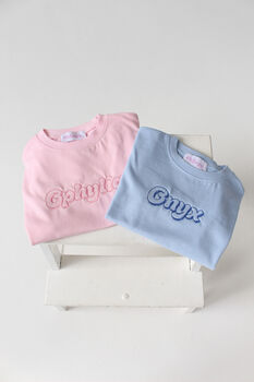 Personalised Bubble Embroidered T Shirt And Short Set, 6 of 9