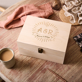 Personalised Couples Engraved Keepsake Box, 2 of 4