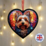 Yorkshire Terrier Stained Glass Effect Heart Suncatcher, thumbnail 1 of 5
