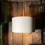 White Cotton Lampshades With Copper Or Gold Lining, thumbnail 3 of 12