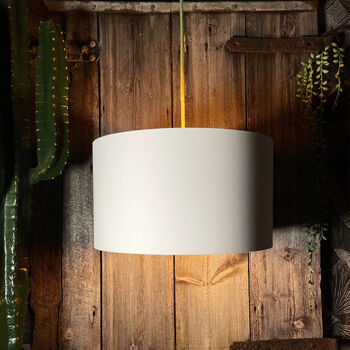 White Cotton Lampshades With Copper Or Gold Lining, 3 of 12