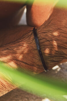 Black Personalised Cuff Bracelet, 2 of 3