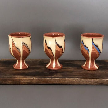 Set Of Five Colourful Ceramic Wine Goblets, 2 of 10