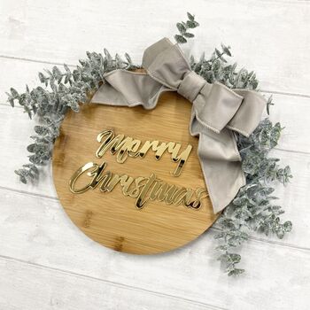 Personalised Family Christmas Wreath Plaque, 7 of 10
