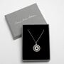 Wagon Wheel Token Charm Necklace Sterling Silver, thumbnail 5 of 9